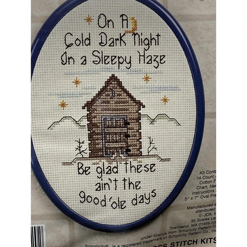 Simplicity DEAR JOHNS 12020 Counted Cross Stitch Kit Vintage‎ ~ Cold Dark Night